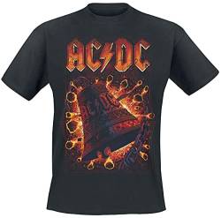 AC/DC Hells Bells Explosion Männer T-Shirt schwarz L 100% Baumwolle Band-Merch, Bands von AC/DC