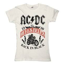 AC/DC Hells Bells Frauen T-Shirt altweiß XXL 100% Baumwolle Band-Merch, Bands von AC/DC