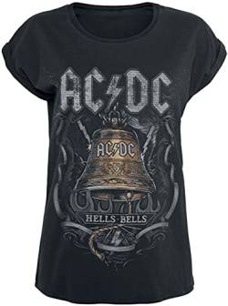 AC/DC Hells Bells Frauen T-Shirt schwarz XXL 100% Baumwolle Band-Merch, Bands von AC/DC