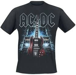 AC/DC High Voltage Guitar Männer T-Shirt schwarz 3XL 100% Baumwolle Band-Merch, Bands von AC/DC