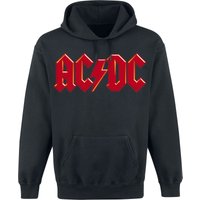 AC/DC Kapuzenpullover - Red Logo - S bis XXL - für Männer - Größe M - schwarz  - EMP exklusives Merchandise! von AC/DC