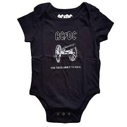 AC/DC Kids Baby Grow: About to Rock - 3 - 6 Months - Black von AC/DC
