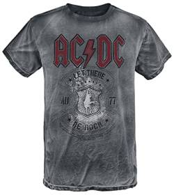 AC/DC Let There Be Rock Männer T-Shirt grau 4XL 100% Baumwolle Band-Merch, Bands von AC/DC