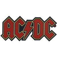 AC/DC Patch - Logo Cut-Out - rot/schwarz  - Lizenziertes Merchandise! von AC/DC