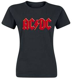 AC/DC Red Logo Frauen T-Shirt schwarz M 100% Baumwolle Band-Merch, Bands, Nachhaltigkeit von AC/DC