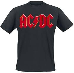 AC/DC Red Logo Männer T-Shirt schwarz S 100% Baumwolle Band-Merch, Bands, Nachhaltigkeit von AC/DC