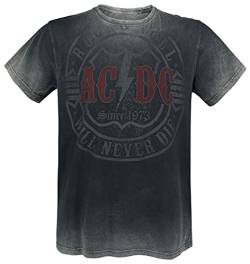 AC/DC Rock & Roll - Will Never Die Männer T-Shirt dunkelgrau 3XL 100% Baumwolle Band-Merch, Bands von AC/DC