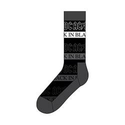 AC/DC Socken Back In Schwarz Band Logo Nue offiziell Herren Schwarz (UK Size 7 - von AC/DC
