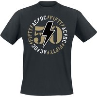 AC/DC T-Shirt - Fifty Bold Emblem - M bis 3XL - für Männer - Größe L - schwarz  - Lizenziertes Merchandise! von AC/DC