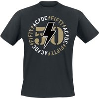 AC/DC T-Shirt - Fifty Bold Emblem - M bis 3XL - für Männer - Größe XXL - schwarz  - Lizenziertes Merchandise! von AC/DC
