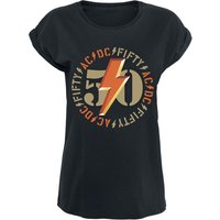 AC/DC T-Shirt - Fifty Bold Emblem - S bis XXL - für Damen - Größe L - schwarz  - Lizenziertes Merchandise! von AC/DC