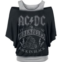 AC/DC T-Shirt - Hells Bells 1980 - S bis XXL - für Damen - Größe L - schwarz/grau  - Lizenziertes Merchandise! von AC/DC