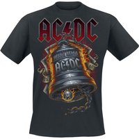 AC/DC T-Shirt - Hells Bells Flames - S bis 5XL - für Männer - Größe 4XL - schwarz  - EMP exklusives Merchandise! von AC/DC