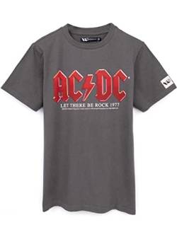 AC/DC T-Shirt Kinder Mädchen Jungen Let There Be Rock Charcoal Album Band Top 11-12 Jahre von AC/DC