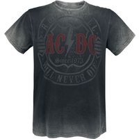 AC/DC T-Shirt - Rock & Roll - Will Never Die - M bis 4XL - für Männer - Größe 4XL - dunkelgrau  - EMP exklusives Merchandise! von AC/DC