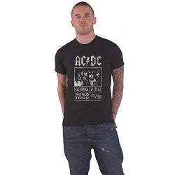 ACDC Herren Highway to Hell World Tour 1979/80 T-Shirt, Schwarz (Black Black), Large von AC/DC