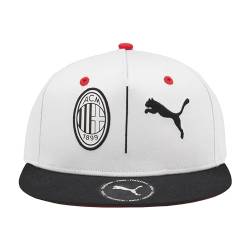 AC Milan Flatbrim Cap, Unisex-Erwachsene Baseballkappe, Feather Gray-Puma Black, 4099683453025 von AC Milan