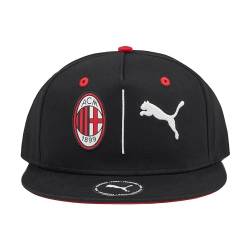 AC Milan Unisex Flatbrim Baseball Cap, Black for All Time Red, Einheitsgröße von AC Milan