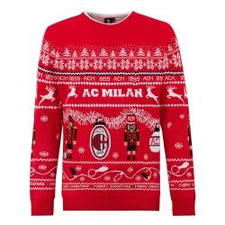 AC Milan Unisex Weihnachtspullover 2023 Pullover, Rosonero, L von AC Milan