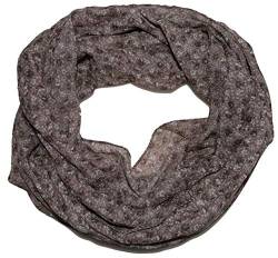 ACC Blumen Damen Loop Schal aus Seide & Baumwolle/Seidenschal (Blümchen taupe) von ACC