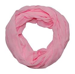 ACC leichter unifarbener Damen Seide Loop Schal Seidenschal Schlauchschal (rosa) von ACC