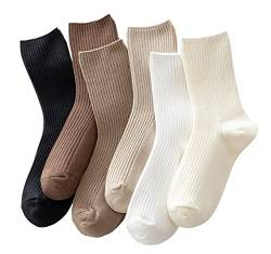 ACCFOD Niedliche Damen-Socken, lässig, athletisch, ästhetisch, neutrale Baumwollsocken für Damen, Granola, Mädchen, Kleidung, Einfarbig., 42-44.5 EU von ACCFOD