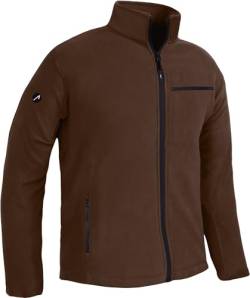 ACE Fleece-Jacke - warme Outdoor-Jacke für Männer - Herren-Jacke ohne Kapuze - Reißverschluss & drei Taschen - Braun - XXL von ACE