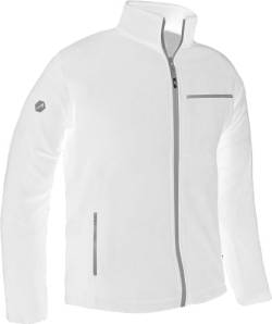 ACE Fleece-Jacke - warme Outdoor-Jacke für Männer - Herren-Jacke ohne Kapuze - Reißverschluss & drei Taschen - Weiß - 3XL von ACE