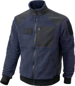 ACE Schakal Fleece-Jacke Slim Fit - taktisch & wärmend - perfekt für Airsoft, Paintball, Trekking & Outdoor - Navy - XL von ACE