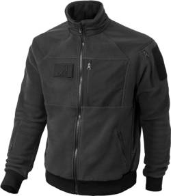 ACE Schakal Fleece-Jacke Slim Fit - taktisch & wärmend - perfekt für Airsoft, Paintball, Trekking & Outdoor - Schwarz - S von ACE