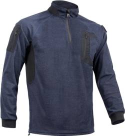 ACE Schakal Pullover - taktischer Outdoor-Sweater mit Klett-Fläche am Arm - für Airsoft, Paintball & Trekking - Navy - L von ACE