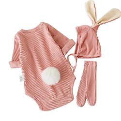 ACEHCEAR Baby Boys Girls Easter Bunny Outfit My First Easter Outfits Infant Newborn Bodysuit Romper with Long Bunny Ear Hat 12-18 Monate Rosa von ACEHCEAR