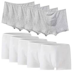 ACMEDE 10 Stück Herren Einweg Unterwäsche L-5XL, Herren Unterhosen Boxershorts Herren Tragbare Boxer Briefs Shorts Unterhosen für Fitness Reise Hotel Spa Krankenhaus, 40-100KG von ACMEDE