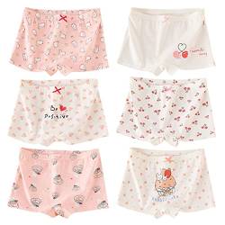 ACMEDE 6er Pack Unterhosen Mädchen 86 98 104 Kinder Baumwollene Unterwäsche Pantys Boxershorts aus Baumwolle 114 128 134 146 Boyshort Höschen Größe 86-165, 2-13 Jahre von ACMEDE