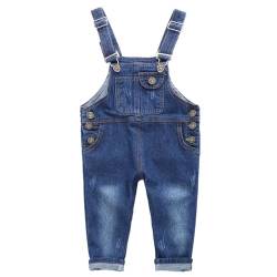 ACMEDE 9 Monate-9 Jahre Latzhose Baby Jungen Mädchen Gr.74/80/86/92 kinder Jeanshose Latzhosen mit Tasche Kinder Overall kinder Denim Jumpsuit Lange Hose GR. 98/104/110/116/128/134 von ACMEDE