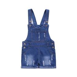 ACMEDE Baby Latzhose Sommer Kurz Hose Denim Baumwolle Lose Shorts Einteiler Overall Lang Hose Destroyed Jeans Overall Kurz Latzshorts Für Mädchen Junge von ACMEDE