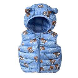 ACMEDE Baby Weste Steppweste mit Kapuzen Gr. 68/72/80/86/98 Unisex Daunenweste Winter Baby Kapuzen Weste Kapuzenweste Gr. 104/116/120 Mäntel Warmen Gilets Ärmellos Winterjacke Daunenweste von ACMEDE