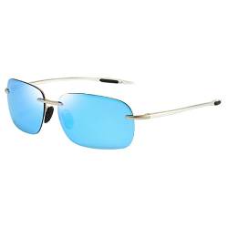 ACMEDE Herren Sportbrille Polarisierte Sonnenbrille Fahrerbrille Ultraleichte Metallrahmen UV400-Schutz Männer Rahmen Wandern Sonnenbrillen von ACMEDE