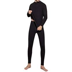 ACMEDE Herren Thermounterwäsche Set, Rundhalsausschnitt Thermounterhemd & Lange Thermounterhosen Funktionsunterwäsche Thermowäsche Unterhemd + Unterhose, L-2XL,65-85KG von ACMEDE