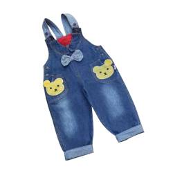 ACMEDE Latzhose Baby Jungen Mädchen Gr. 74/80/86/92/98 Jeanshose Latzhosen Jeans Hosen Baby Kinder Overall Blau Denim Langarmhose von ACMEDE