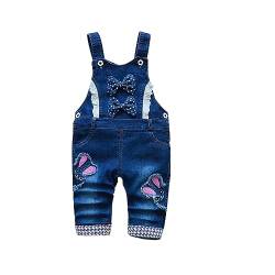 ACMEDE Latzhose Baby Jungen Mädchen Gr. 74/80/86/92/98 Jeanshose Latzhosen Jeans Hosen Baby Kinder Overall Kleinkind Denim Cartoon 3D Tier Denim Latzhose Langarmhose von ACMEDE