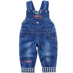 ACMEDE Latzhose Kinder Baby Jungen Mädchen Jeanshose Latzhosen Jeans Hosen Baby Kinder Overall Denim Latzhose Jeans von ACMEDE