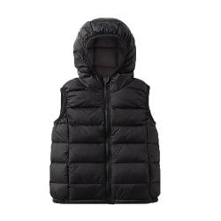 ACMEDE Leichte Daunenweste baby Jungen Mädchen 86/92/98/104/116/, Freien Steppweste mit Kapuze 122/128/134/146, ärmellose Jacke Weste Daunenweste Winter Kapuzenweste Outfits von ACMEDE