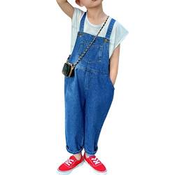 ACMEDE Mädchen Kinder Jeans Latzhose Jumpsuit 1-9 Jahre Blau Lange Hose Overall mit Verstellbaren Hosenträgern jumpsuit mädchen sommer Gr. 92/98/104/116/122/128/134/146 sommer von ACMEDE