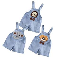 ACMEDE Sommer kurze Latzhose Kleines Jungen Jeans-Latzhose Denim Shortalls 6-12 Monate 2 3 JahreBaby Mädchen Jungen Overall Sommer Kurz Hose Denim Baumwolle,Höhe 65-70cm von ACMEDE