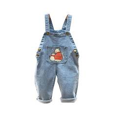 ACMEDE baby Mädchen Jeans Latzhose Jumpsuit Gr. 74/80/86/92/98 baby Jungen Lange Hose Overall mit Verstellbaren Hosenträgern Overall Straight Leg Strampler Jeanshose, Höhe 75-100cm von ACMEDE