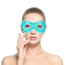 ACWOO Augenmaske Kühlend Kühlbrille, Gel Augenmaske Kühlend Augen Kühlpads mit Gelperlen, Cooling Eye Mask für Heiße Kältetherapie Geschwollene und Müde Augen, Augenringe, Migräne(A-Blau) von ACWOO