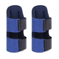 ACWOO Fingerschiene, 2 Stück Fingerglätter Finger Schiene Stabilisator, Weicher Bequemer Fingerstütze, Fingerbandage für Gebrochene Verstauchte Arthritis oder Tendinitis (Blau) von ACWOO