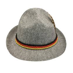 ACemt Gärtner Sonnenhut Einfarbiger, lässiger Festival-Oktoberfest-Kostümhut Hut Damen Klein (Grey, One Size) von ACemt