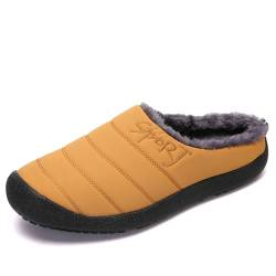 ACosySch Herren Damen Winter Wärme Hausschuhe Memory Foam Plüsch Pantoffeln Home Rutschfest Slippermit Senioren Schuhe für Geschwollene Füße Gr.36-48 von ACosySch